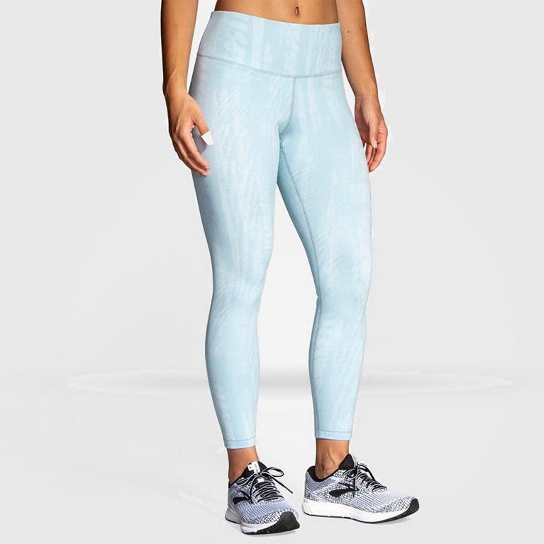 Brooks Formation Womens Running Leggings Ireland Blue (FOWN-70459)